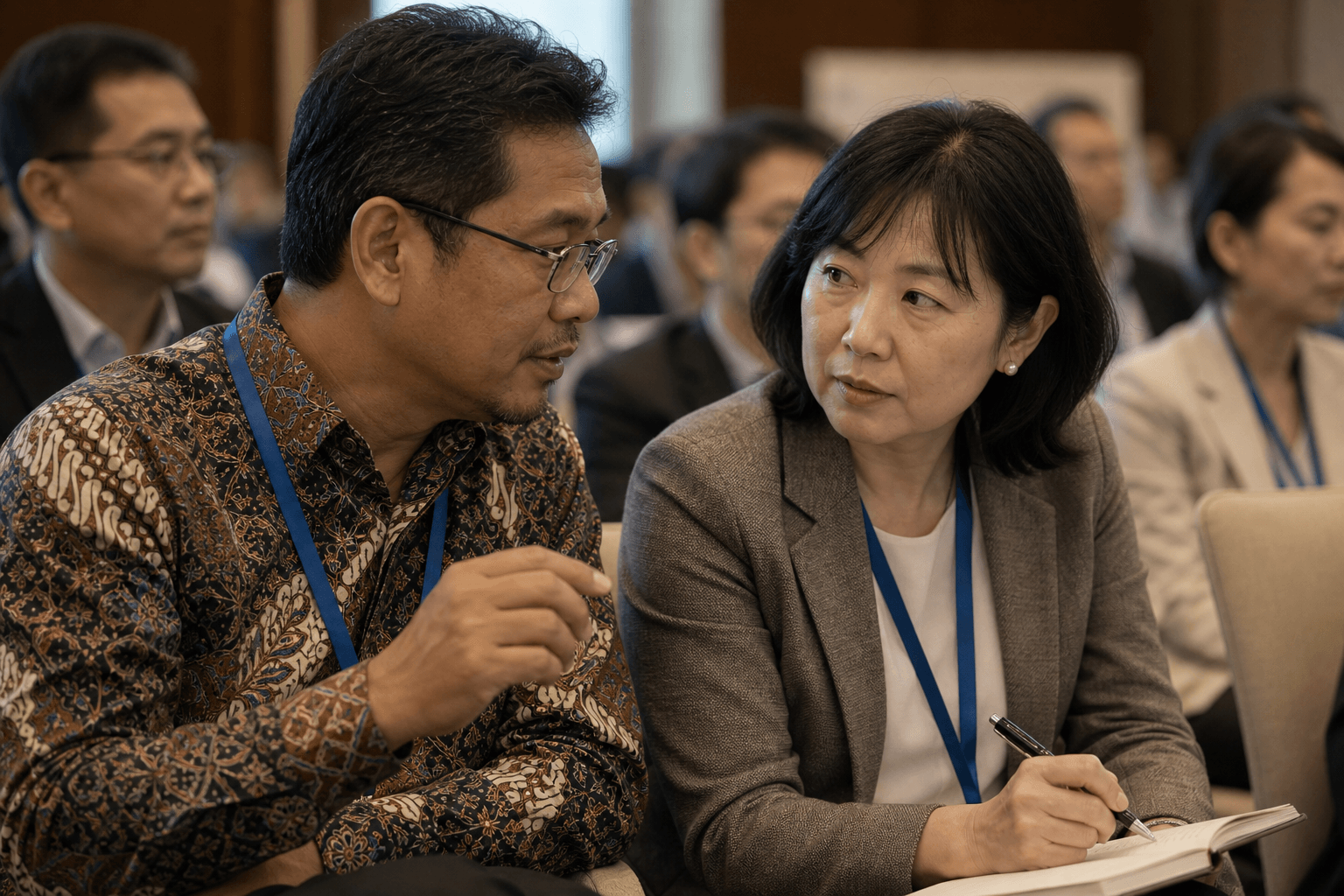APMA delegates engaged in a focused professional consultation