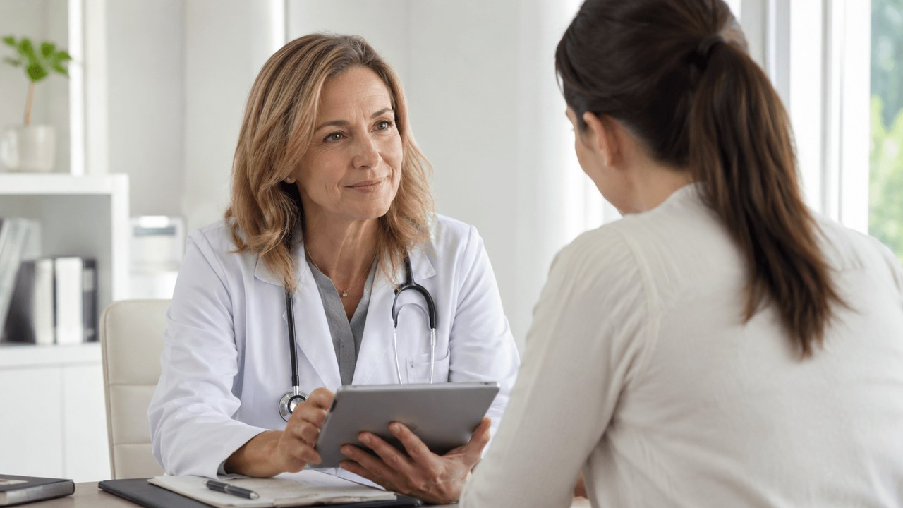 Aesthetic Medicine Committee visual showing a patient-centered clinical consultation