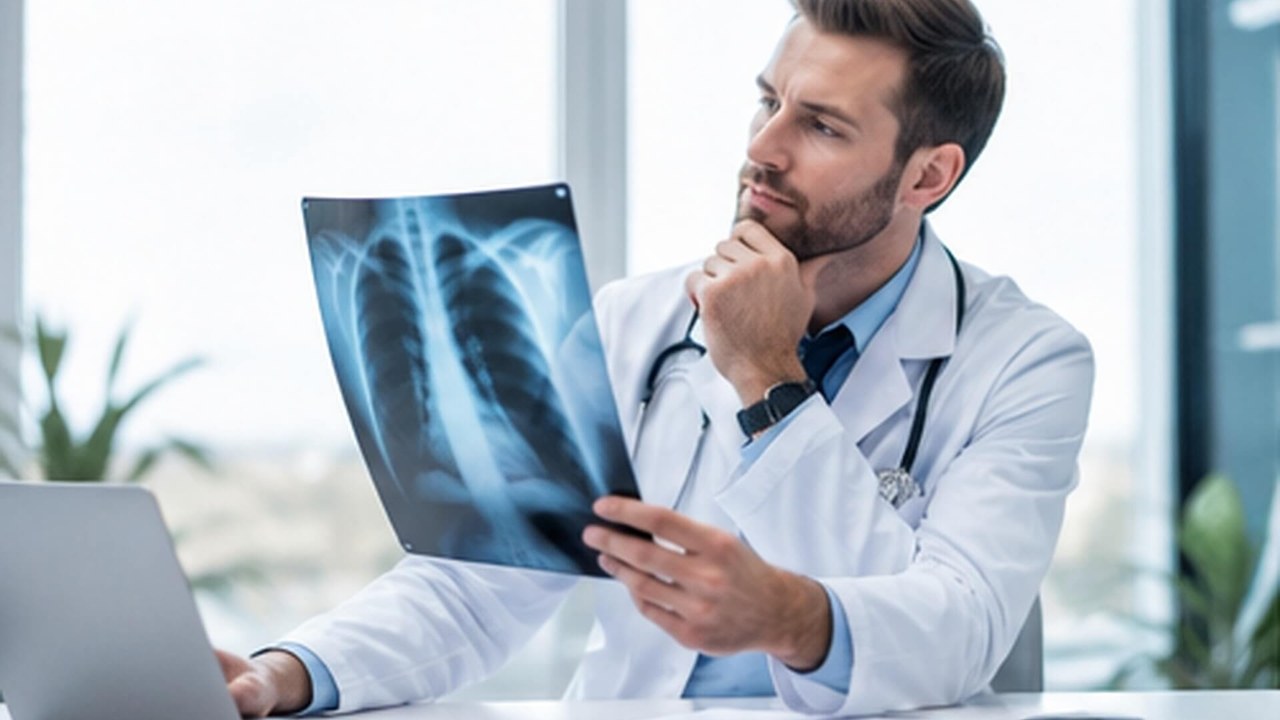 Nephrology Committee visual showing clinician review of diagnostic imaging