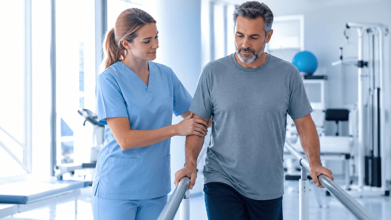 Orthopedics Committee visual showing mobility rehabilitation and musculoskeletal care